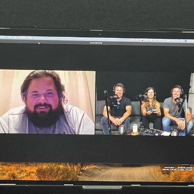 Picture of Jennifer Widerstorm, Brett Bartholemew, Colby Wright and Paul O'Sullivan during their podcast